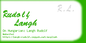 rudolf langh business card